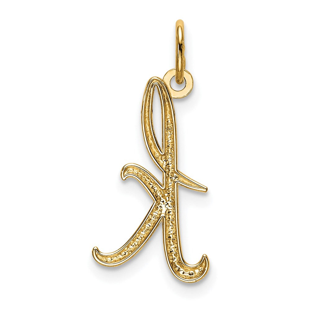 14K Gelbgold 14K Gelbgold Buchstabe K Initiale Charm