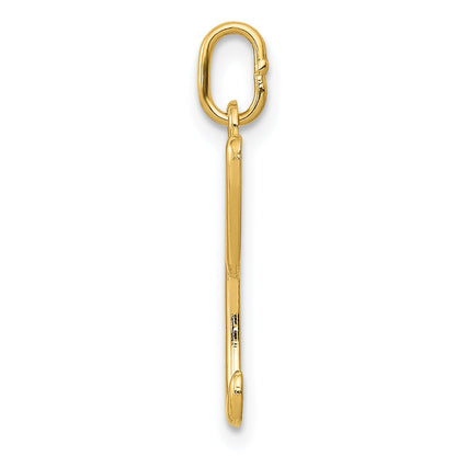 14K Gelbgold 14K Gelbgold Buchstabe L Initiale Charm