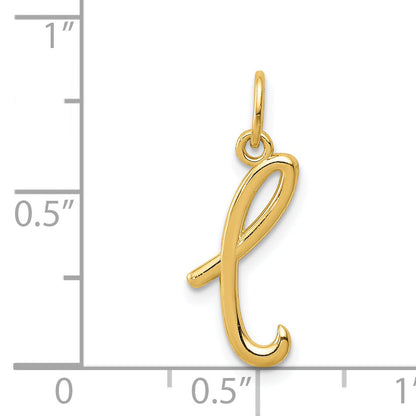 14K Gelbgold 14K Gelbgold Buchstabe L Initiale Charm