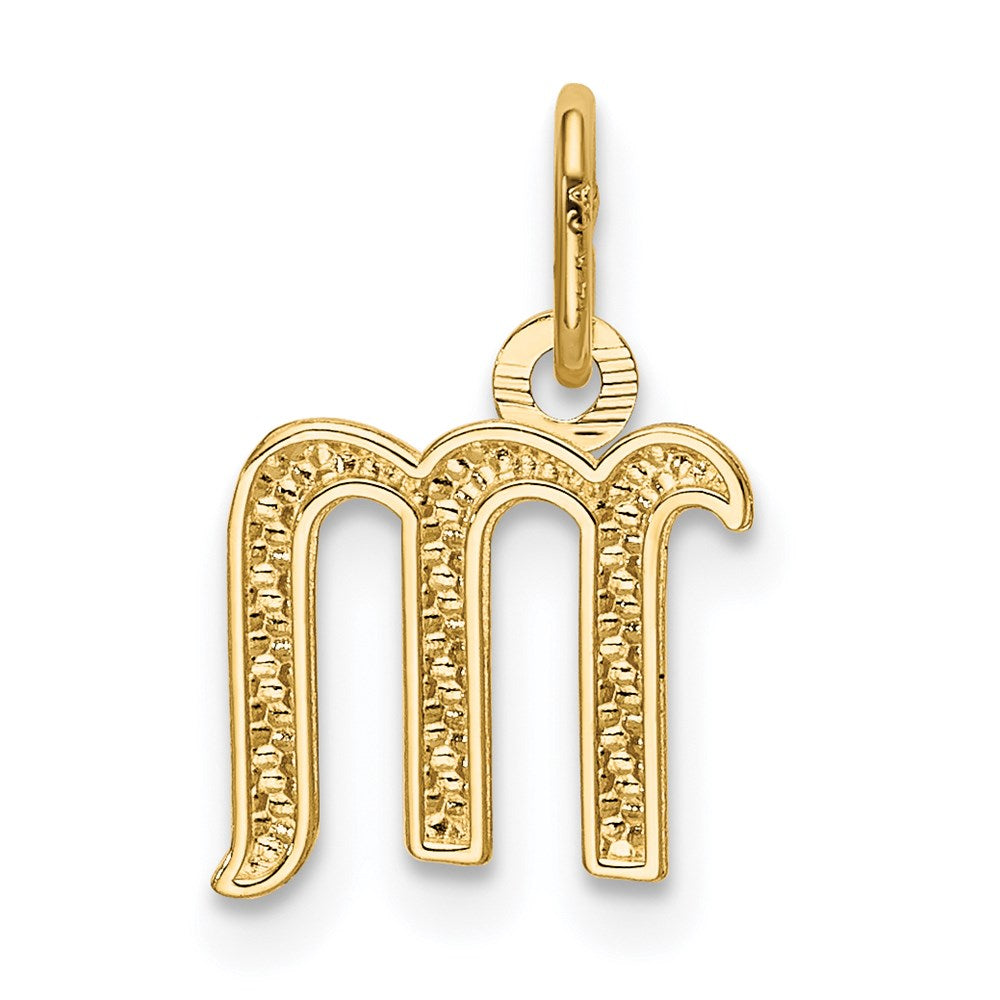 14K Gelbgold 14K Gelbgold Buchstabe M Initiale Charm