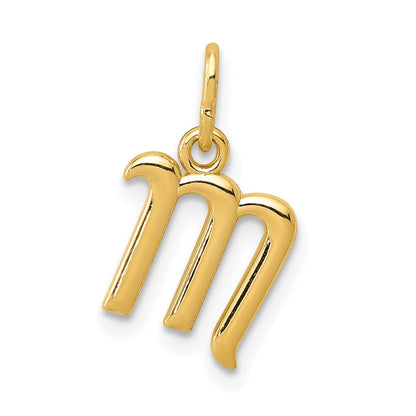 14K Gelbgold 14K Gelbgold Buchstabe M Initiale Charm