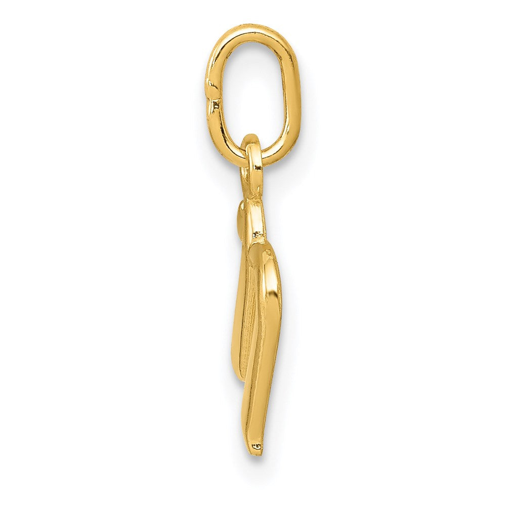 14K Gelbgold 14K Gelbgold Buchstabe N Initiale Charm