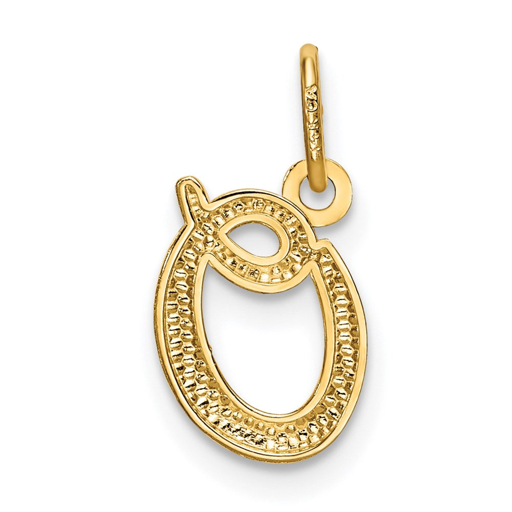 14K Gelbgold 14K Gelbgold Buchstabe O Initiale Charm