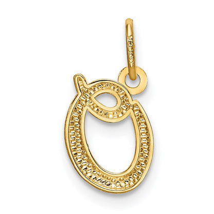 14K Gelbgold 14K Gelbgold Buchstabe O Initiale Charm