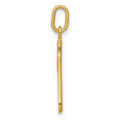 14K Gelbgold 14K Gelbgold Buchstabe P Initiale Charm