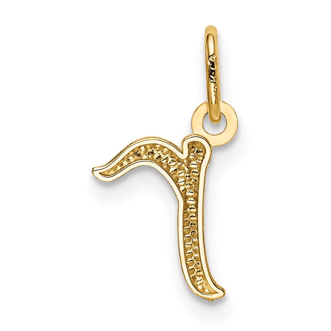 14K Gelbgold 14K Gelbgold Buchstabe R Initiale Charm