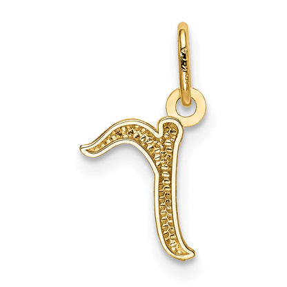 14K Gelbgold 14K Gelbgold Buchstabe R Initiale Charm