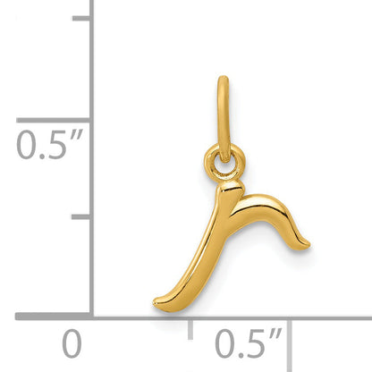 14K Gelbgold 14K Gelbgold Buchstabe R Initiale Charm