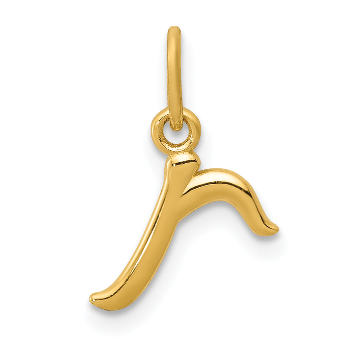 14K Gelbgold 14K Gelbgold Buchstabe R Initiale Charm