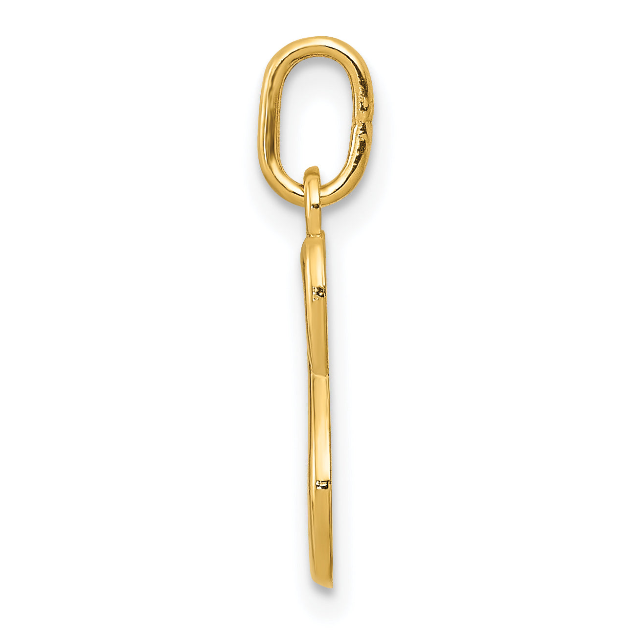 14K Gelbgold 14K Gelbgold Buchstabe S Initiale Charm