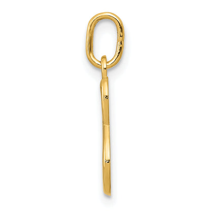 14K Gelbgold 14K Gelbgold Buchstabe S Initiale Charm