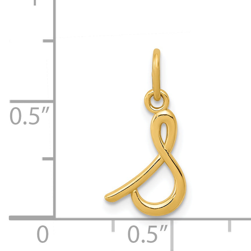 14K Gelbgold 14K Gelbgold Buchstabe S Initiale Charm