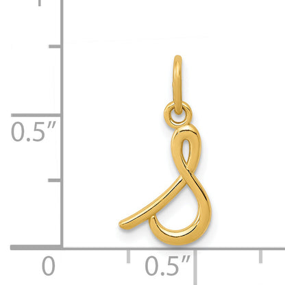 14K Gelbgold 14K Gelbgold Buchstabe S Initiale Charm