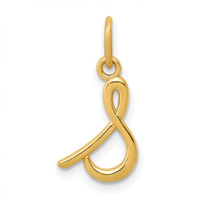 14K Gelbgold 14K Gelbgold Buchstabe S Initiale Charm