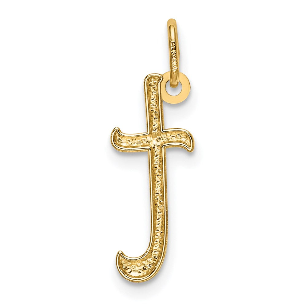 14K Gelbgold 14K Gelbgold Buchstabe T Initiale Charm