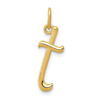 14K Gelbgold 14K Gelbgold Buchstabe T Initiale Charm