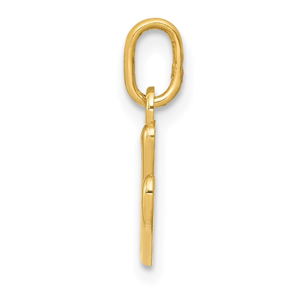 14K Gelbgold 14K Gelbgold Buchstabe V Initiale Charm