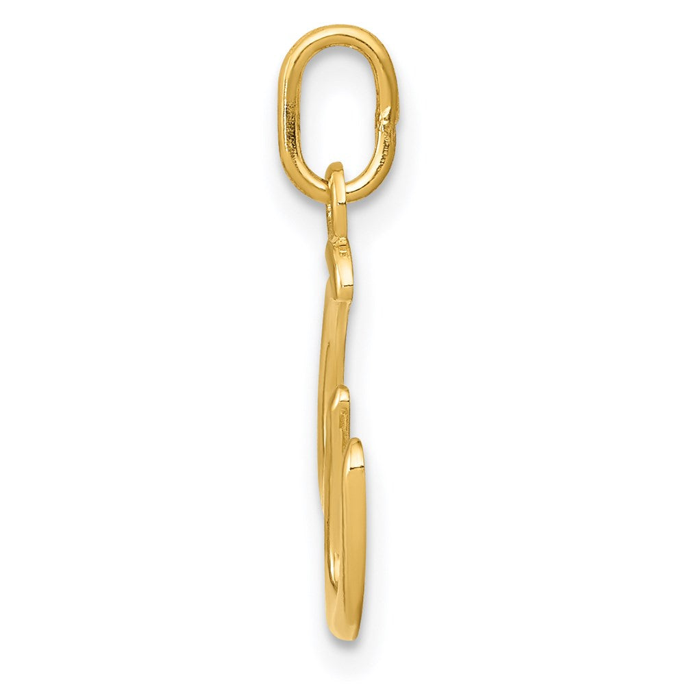 14K Gelbgold 14K Gelbgold Buchstabe W Initiale Charm