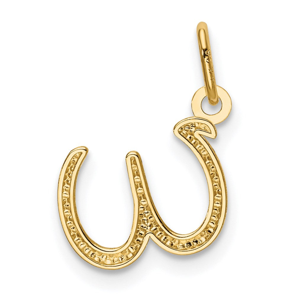 14K Gelbgold 14K Gelbgold Buchstabe W Initiale Charm