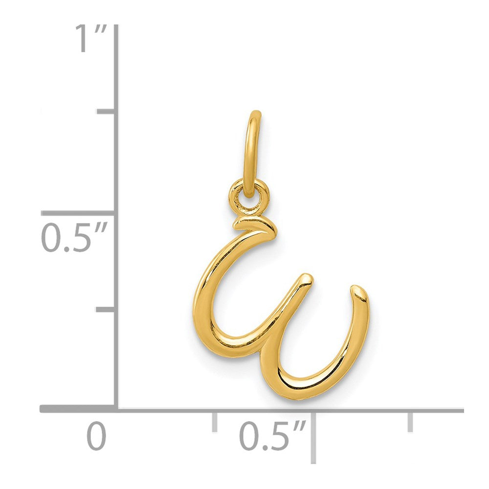 14K Gelbgold 14K Gelbgold Buchstabe W Initiale Charm