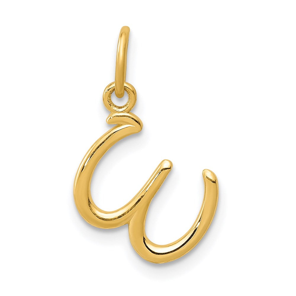 14K Gelbgold 14K Gelbgold Buchstabe W Initiale Charm