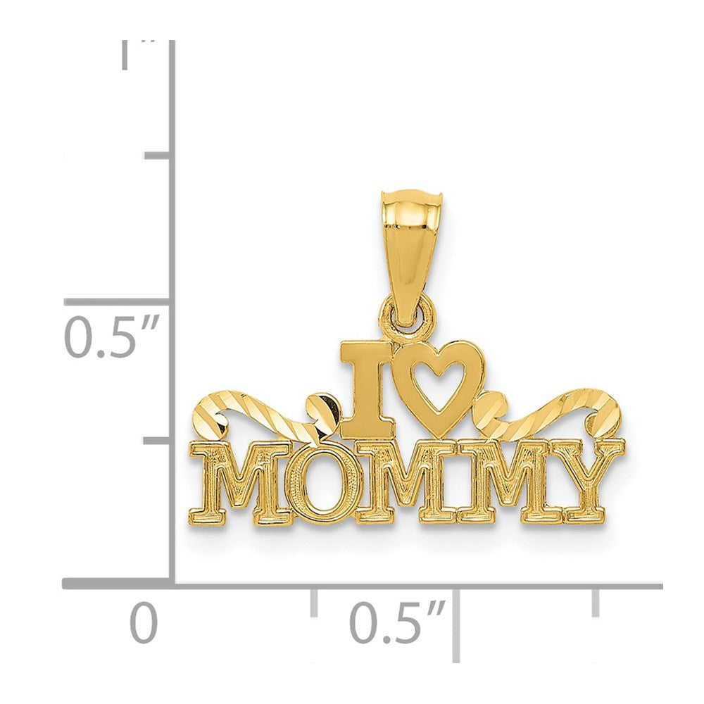 14K Gelbgold 14K Gelbgold I Herz Mommy Anhänger