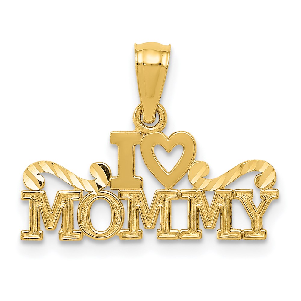 14K Gelbgold 14K Gelbgold I Herz Mommy Anhänger