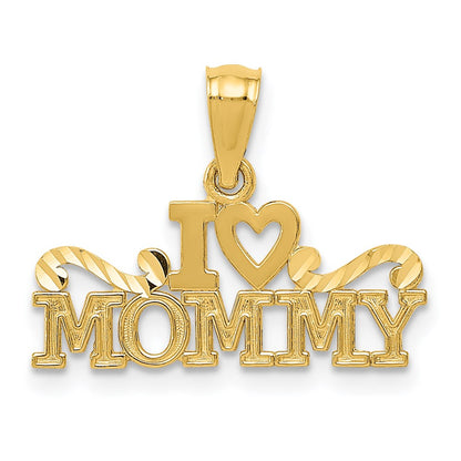 14K Gelbgold 14K Gelbgold I Herz Mommy Anhänger