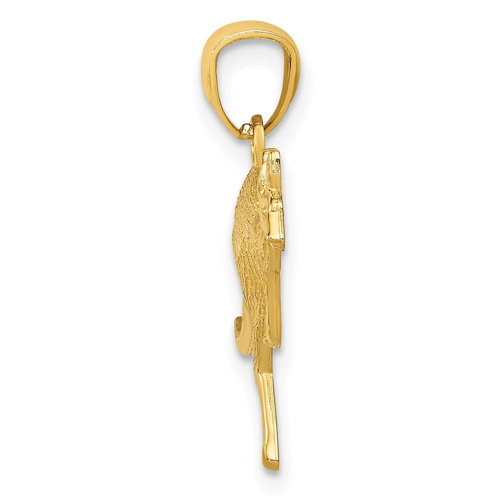 14K Gelbgold 14K Gelbgold Strukturiert Kangaroo Anhänger