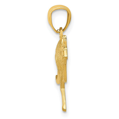 14K Gelbgold 14K Gelbgold Strukturiert Kangaroo Anhänger