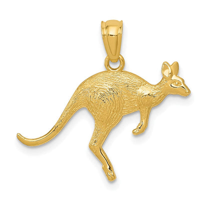 14K Gelbgold 14K Gelbgold Strukturiert Kangaroo Anhänger