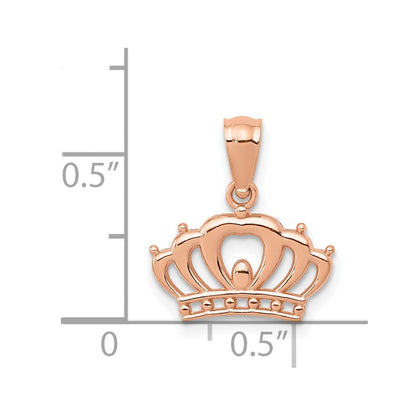 14K Roségold 14K Roségold Krone Anhänger