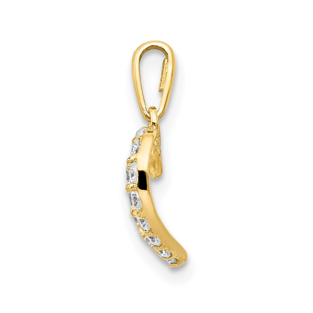 14K Gelbgold 14K Zirkonia Kinder Herz Anhänger