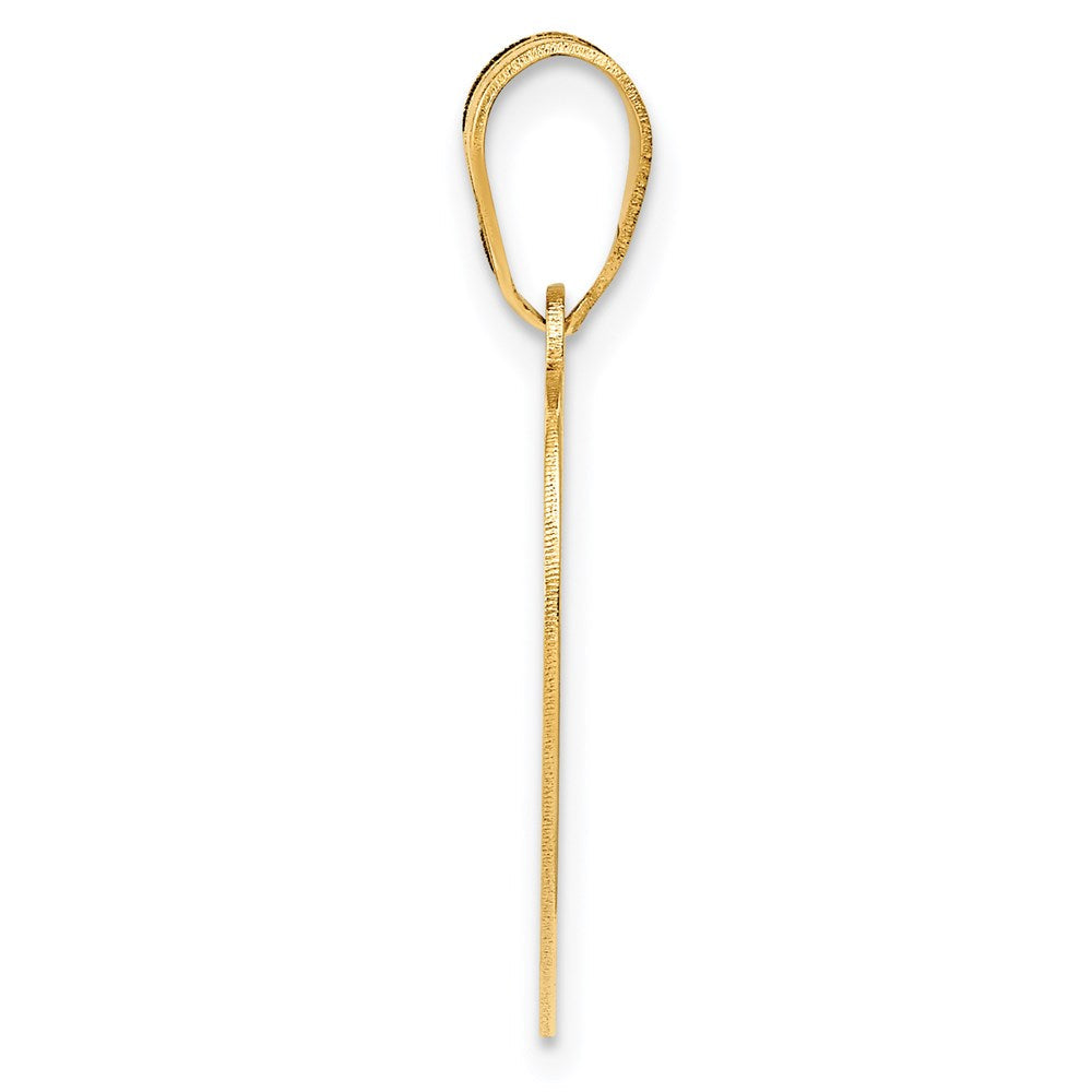 14K Gelbgold Unendlichkeitssymbol-Anhänger „FOREVER" Lasergravur Charm Herz-Anhänger