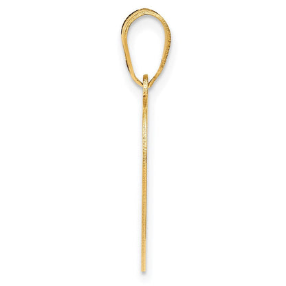 14K Gelbgold Unendlichkeitssymbol-Anhänger „FOREVER" Lasergravur Charm Herz-Anhänger