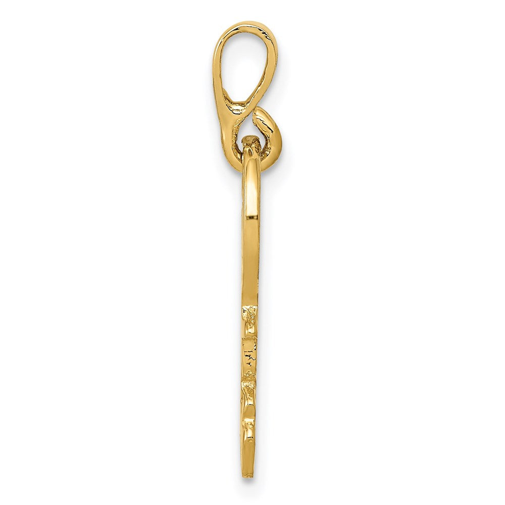 14K Gelbgold 14K Poliert Key Charm