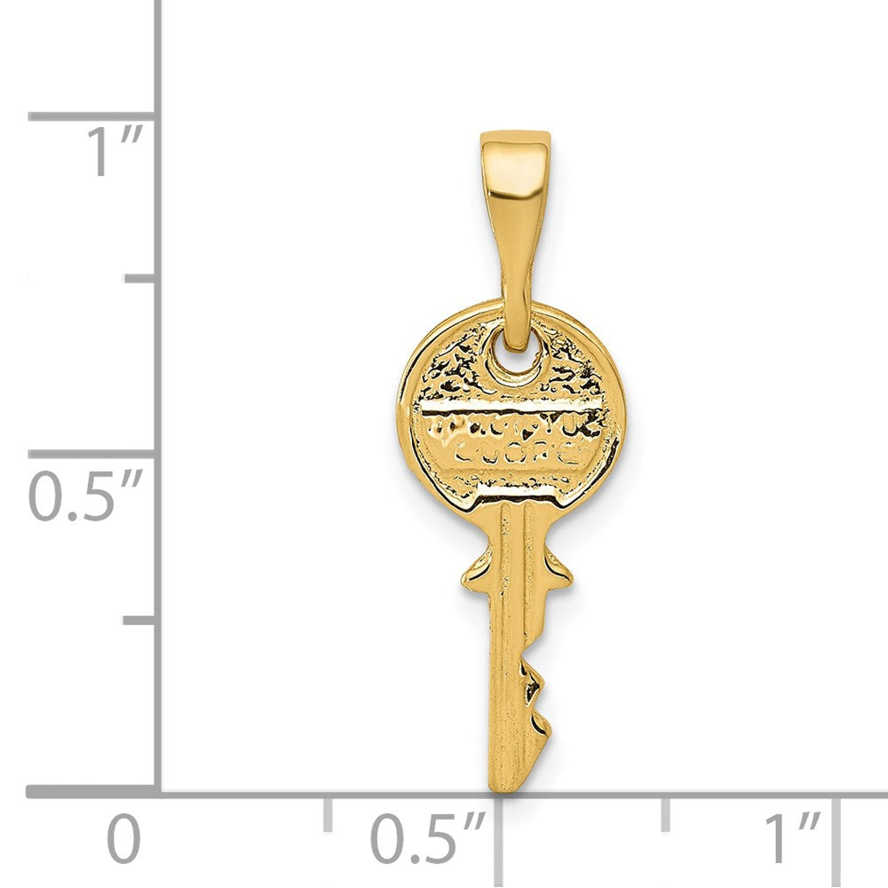 14K Gelbgold 14K Poliert Key Charm