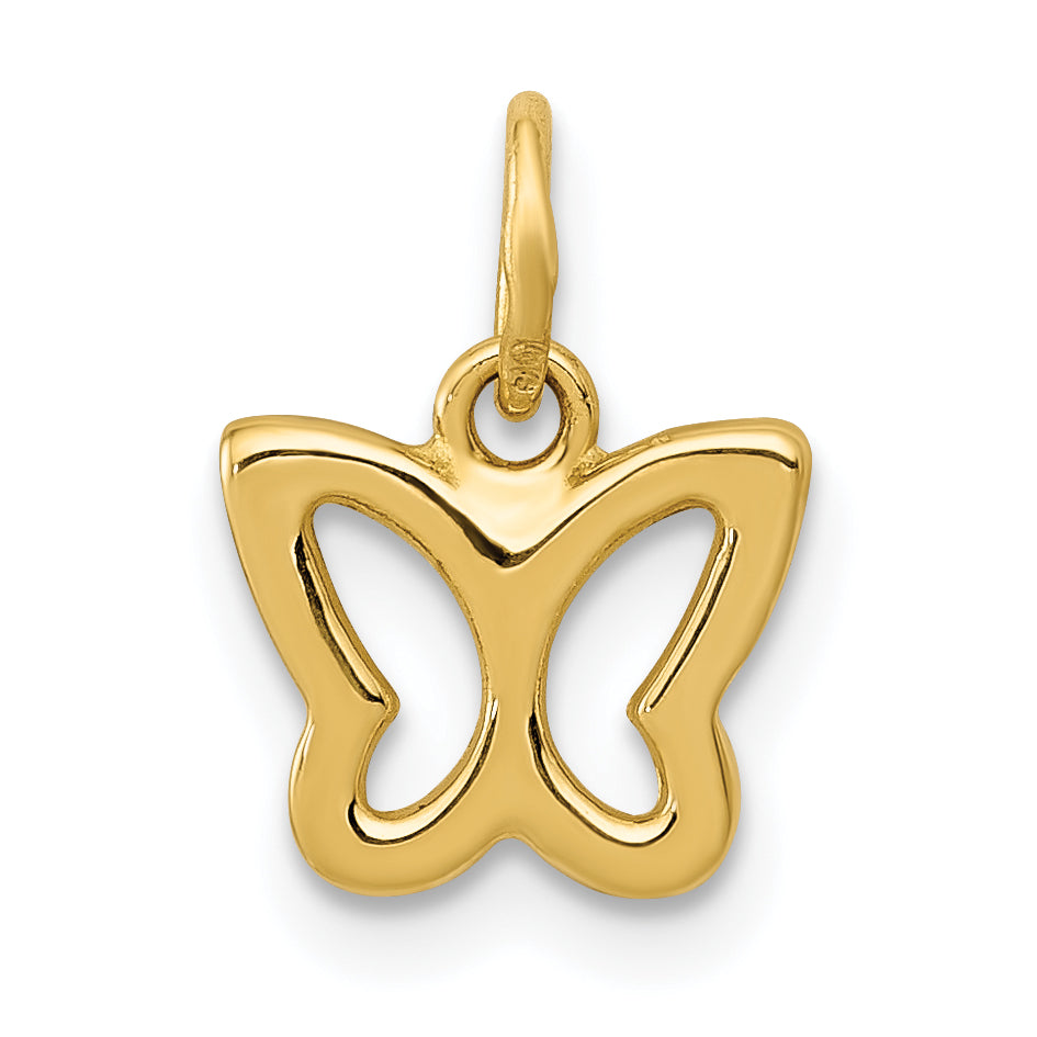 14K Gelbgold 14K Poliert Schmetterling Anhänger