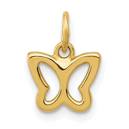 14K Gelbgold 14K Poliert Schmetterling Anhänger