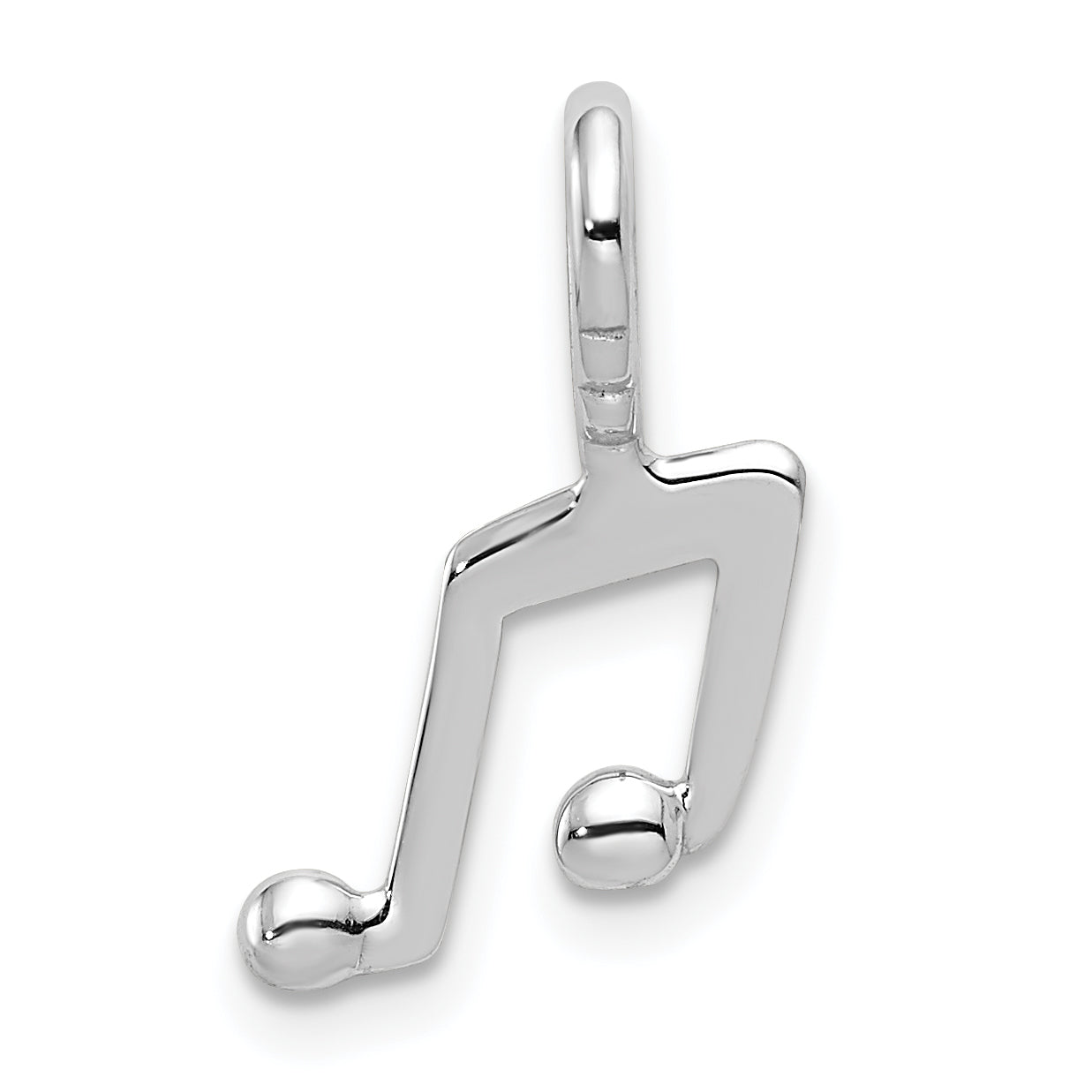 14K Weißgold 14K Weißgold Poliert Musical Note Anhänger