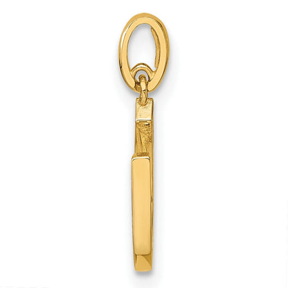 14K Gelbgold 14K Childrens Zirkonia Hufeisen Anhänger
