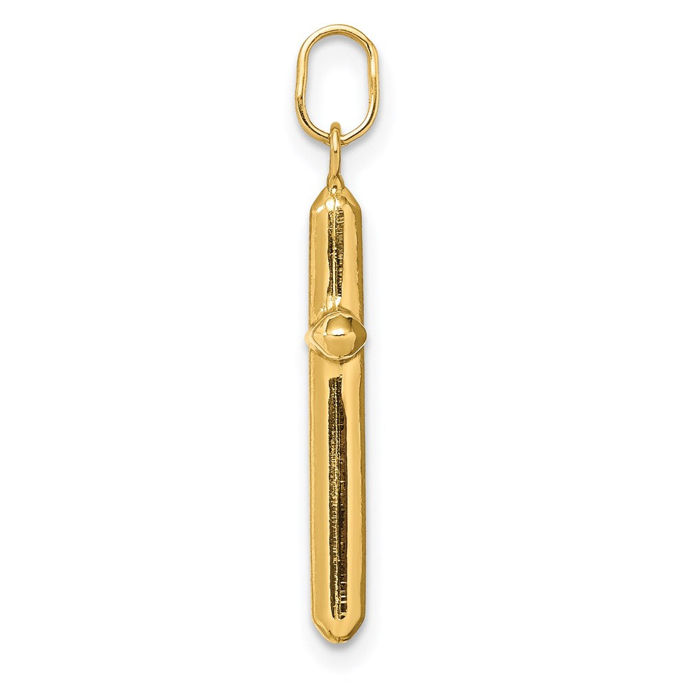 14K Gelbgold 14K Poliert Hohl Lateinisch Kreuz Charm