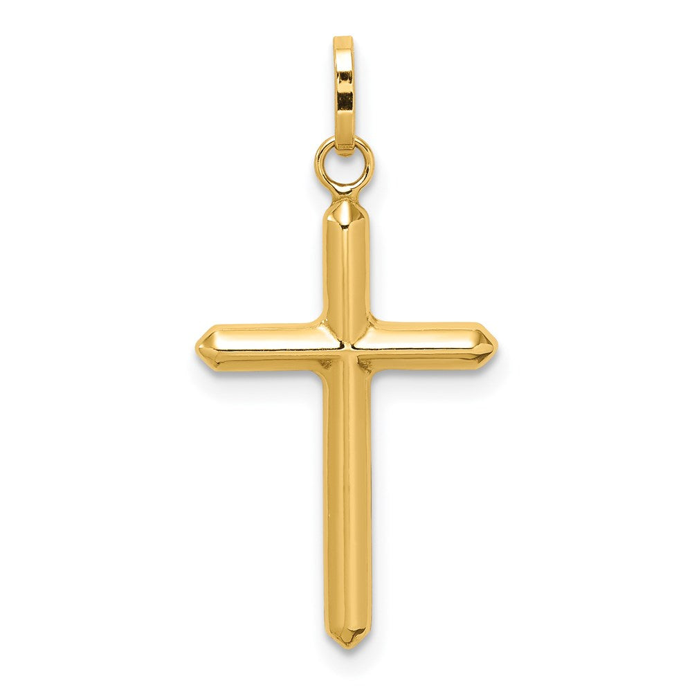 14K Gelbgold 14K Poliert Hohl Lateinisch Kreuz Charm
