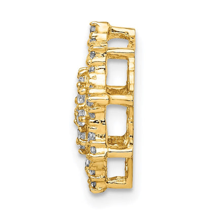 14K Gelbgold 14K Fantasie Zirkonia Kette Anhänger