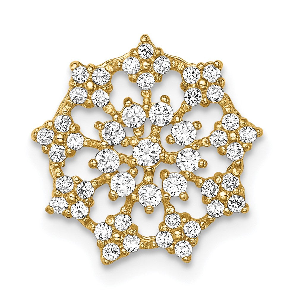 14K Gelbgold 14K Fantasie Zirkonia Kette Anhänger