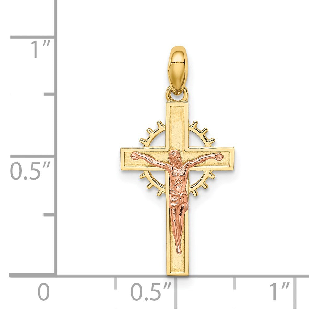 14K Bicolor 14K Bicolor Kruzifix Anhänger