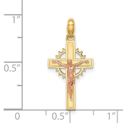 14K Bicolor 14K Bicolor Kruzifix Anhänger