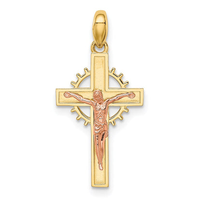 14K Bicolor 14K Bicolor Kruzifix Anhänger