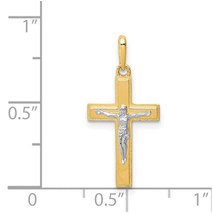14K Bicolor 14K Bicolor Kruzifix Anhänger