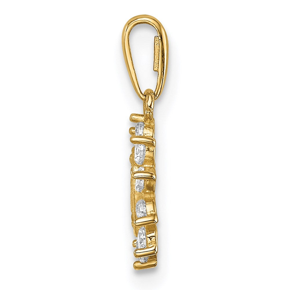 14K Gelbgold 14K Our Damen Of Guadalupe Zirkonia Anhänger